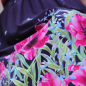 Preview: Bordüren Jersey Stoff in blau fuchsia